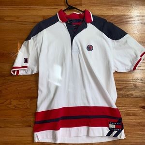 Vintage Tommy Hilfiger collar shirt men Large